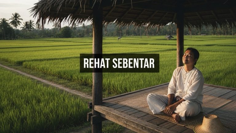 Berehat Sebentar di Sebuah Pondok Tepi Sawah